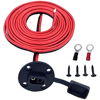 SOLARACCS Solar Weatherproof SAE Socket Sidewall Port, 10FT SAE Quick Cable Connect Solar Panel Mount with 4 Mounting Screws and Ring for Motorcycle Generator Battery Charge