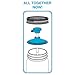 Jarware Soap Pump Lid for Regular Mouth Mason Jars, Blue