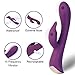 G Spot Rabbit Vibrator, BINLEFOIS Clitoris Stimulation Adult Sex Toys with Bunny Ears Waterproof Personal Massager Quiet Dual Motor Rechargeable Clit Stimulator with 10 Vibration Modes