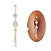 Lisli Rhinestone Stainless Steel Crystal Belly Button Rings Dangle Navel Body Piercing Jewelry