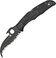 Spyderco C12SBBK2W Matriarch 2 Folding Knife with Emerson Opener, Black, 3.57-Inch