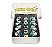Yellow Jacket Premium Skateboard Bearings, Pro Longboard Bearings, 608, ABEC 9, Washers and Spacers, Bomber Blue (Pack of 8)