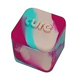 1 Pastel Pink Aqua and Magenta Non-stick Shatter Concentrate Silicone Cure Cubes Jar Container