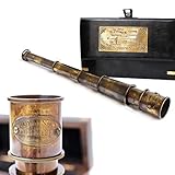 Maritime Antique Table Brass Telescope Royal Décor
