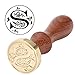 Yoption Initial Alphabet Wax Seal Stamp, Retro Letter S Sealing Wax Stamp Brass Head Wooden Handle for Wedding Party Invitation Envelopes