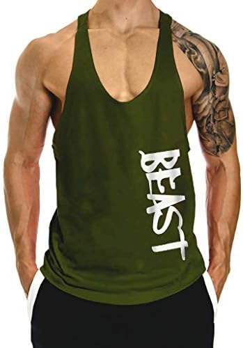 InleaderAesthetics Men's Gym Cotton Beast Muscle Stringer Vest