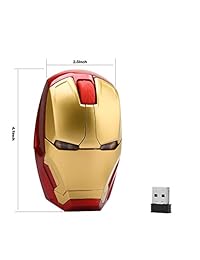 Ratón inalámbrico de hierro para hombre, ergonómico, 2,4 G, portátil, ordenador, clic, ratón óptico silencioso con receptor USB, elección de varios colores para ordenador portátil, ordenador portátil, Mac Book