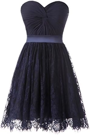 Ubirdal Modest A-line Sweetheart Lace Homecoming Dresses Short Prom Gowns