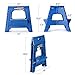 Acko 2-in-1 Dual Purpose Folding Step Stool Two Step Ladder Durable Plastic Folding Stool with Pedal Easy Storage 15 Inches Height 300 lbs Capability Blue