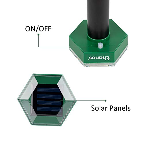 THANOS Solar Powered Mole Groundhog Repellent Stakes Sonic Gopher