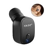 Mini Bluetooth Earbud, Bluetooth Earbuds Pandawill Small Wireless Bluetooth Headphone Invisible Car Bluetooth Headphone with Long 10 Hours Music Time for iPhone and Android Smart Phones(Black, 1PC)