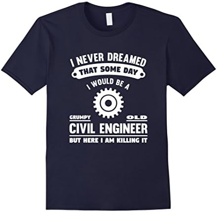 Mens Grumpy Old Civil Engineer T-Shirt Gift Medium Navy