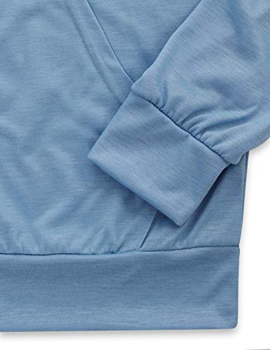 OHOO Mens Slim Fit Long Sleeve Lightweight Eco Zip-up Hoodie Sweatshirt with Kanga Pocket/DCF202-SKYBLUE-M