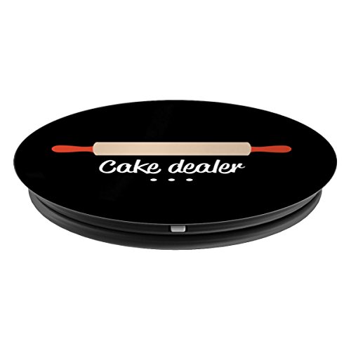Rolling Pin PopSocket Baker Cake Dealer Black - PopSockets Grip and Stand for Phones and Tablets