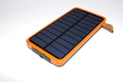 Portable Solar Power Bank Charger, COVERSUIT 30000mAh Dual USB Solar Battery Charger With LED Flashlight Outdoor For iPhone iPad Samsung (Large Solar Panel With High Power LED Light, ORANGE)