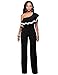 Women Sexy Off One Shoulder Ruffle Clubwear Long Wide Leg Pants Jumpsuit Romper