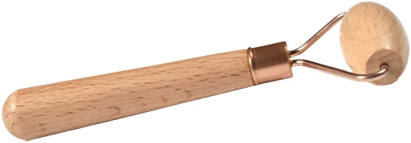 Exceart Wooden Roller Face Massage Roller Body Eyes Neck Massager Tool for Face Anti Aging Anti Wrinkle, As Shown, 12.6*5.8cm