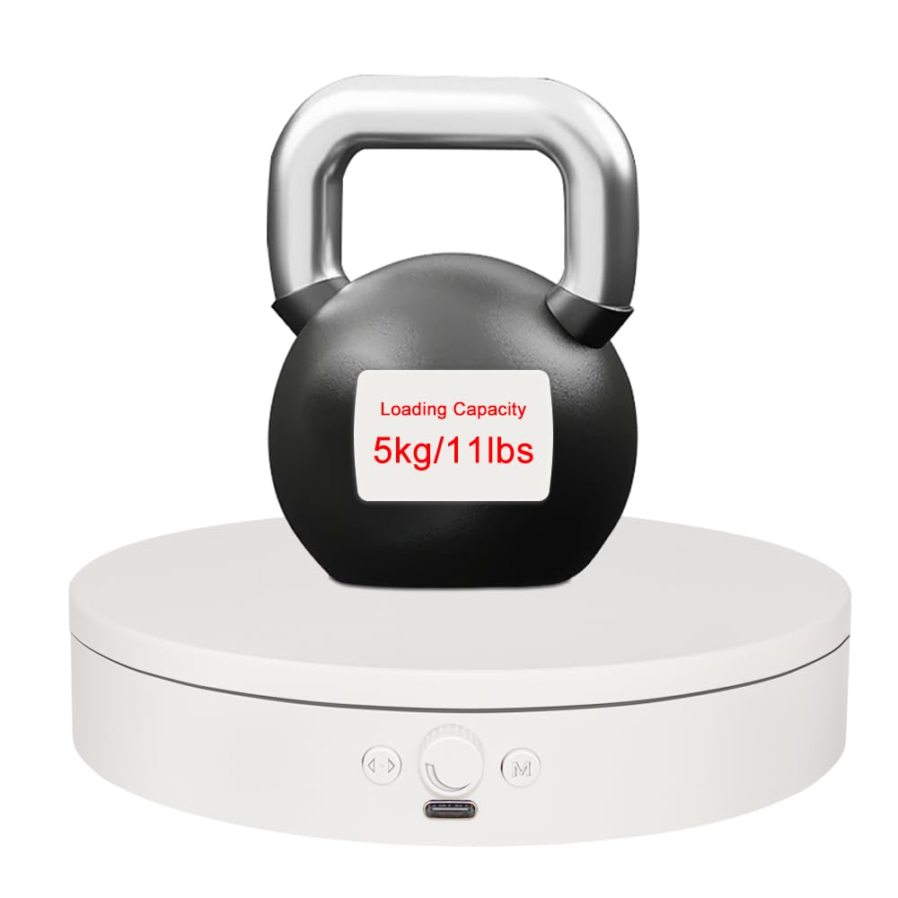 Rotating Display Stand with Type-C Power Cable, 360