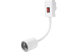 Whtkoph Flexible Plug-in Light Sockets with Switch, Rotating Converter, All-Way Lighting, Bulb Extension, Lamp Holder