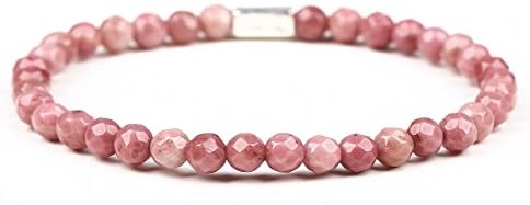 Mini Semi-Previuse Stone Strectch bracelet.6.5"Fashion Jewelry Unisex-Men-Rhodochrosite