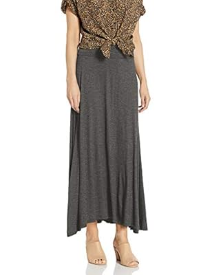 AGB Women's Soft Knit Maxi Skirt (Petite and Standard Sizes)