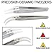 Ceramic Tweezer Set - FEITA Ceramic Precision Tweezers for Electronic Repair, DIY Hobbies - NO MORE BROKEN TIPS! (2-Pcs)