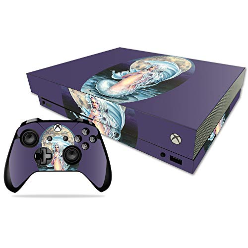MightySkins Skin Compatible with Microsoft Xbox One X - Moon Mermaid | Protecti…