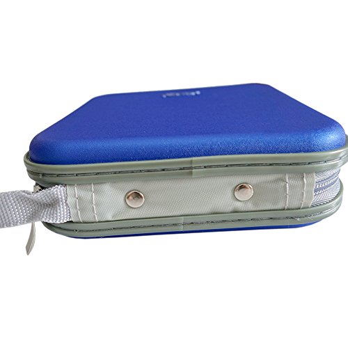 Second Generation 40 CD Case Stiff Material Hard CD/DVD Storage Container with New Double Sleeves for Your CD Album Road Trip Blue - Thumbnail 7