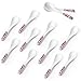 DOWAN 12 Pieces Porcelain Soup Spoons Asian Soup Spoon Chinese Soup Spoon for Home, Kitchen, or Restaurant, White
