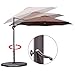Le Papillon 10 ft Cantilever Umbrella Outdoor Offset Patio Umbrella Easy Open Lift 360 Degree Rotation, Coffee