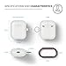 elago Silicone Case with Keychain Compatible with Apple AirPods Case 1 & 2, Front LED Visible, Supports Wireless Charging, Protective Silicone [Nightglow Blue]
