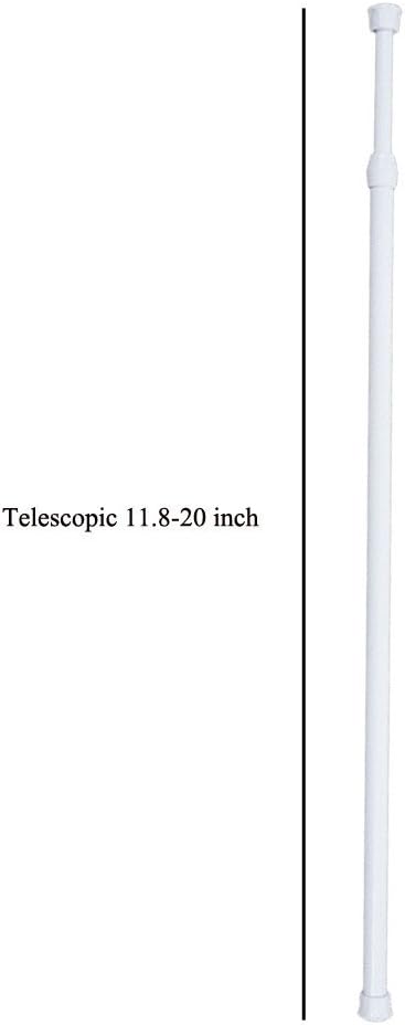 Window Curtain Rod Tension Pole, Mumustar Net Voile Shower Window Panels Aluminium Extendable Curtains Treatment Telescopic Rod Set 30Cm~90Cm, 3 Type For Choice (30cm-50cm)