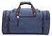 Canvas Duffel Bag, Aidonger Vintage Canvas Weekender Bag Travel Bag Sports Duffel with Shoulder Strap (Dark Blue)