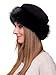 Futrzane Classic Trim Hat - Faux Fur Trimmed Hats for Women - Classy Fleece Cap (S, Black - Black Classic)