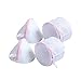 Tenn Well Set of 4 Bra Washing Bag, Mesh Laundry Bag with Zipper for Bras, Underwear, Delicate, Socks (White)