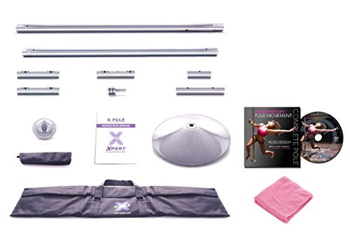 X-Pole Xpert 50mm Chrome Dance Pole with Bonus Microfiber Pole Towel and Complete Pole Contemporary Pole Movement Beginner - Intermediate Sergia Louise Anderson DVD