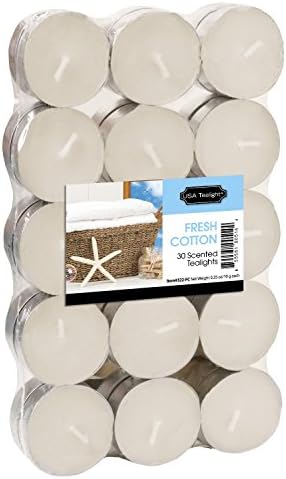 USA Tealight 30 Piece Tealights, Fresh Cotton