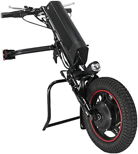 JFZCBXD Wheelchair Electric Handcycle Wheelchair Attachment, Rehabilitation Therapy Electric Wheelchair Conversion Kit with Front Light