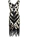 Kayamiya Women's 1920S Sequined Beaded Embellishment Gatsby Prom Dress XXL Gold