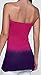 Baifern Women's Halter Off-shoulder Backless Gradient Blouses (Medium, Rose)