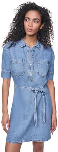 michael michael kors denim belted mini dress Michael Kors Denim Belted Mini Dress