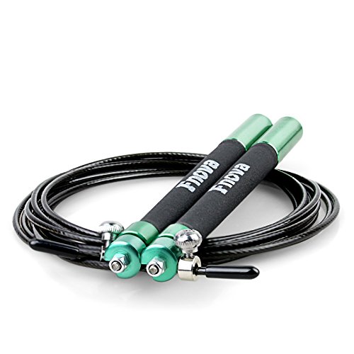 Fnova adjustable crossfit jump rope kit bundle with 10-feet cable…