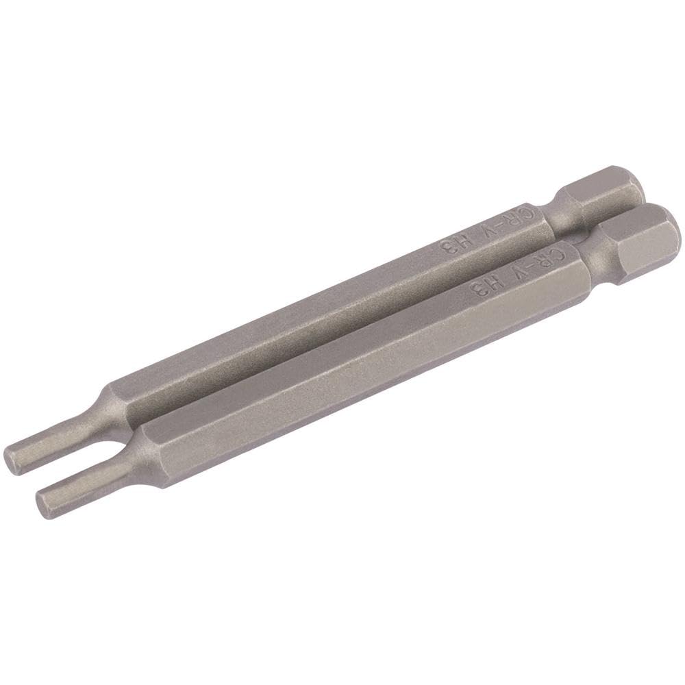 Draper 64320 3mm 1/4" Hex Hexagonal Insert Bit 75mm Long (2 Piece) โ image 1