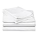 Superior 300 Thread Count Egyptian Cotton Sheet Set, Elastic Fitted Sheet, Flat Sheet, 1 Pillowcase, Twin XL, White