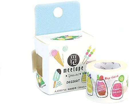 New Signature Collection Designer Washi Tape: Perfect Multi Purpose Colored Masking Tape for Walls, Arts and Crafts, DIY, Scrapbook - 30mm x 10m (Delicious Desserts)