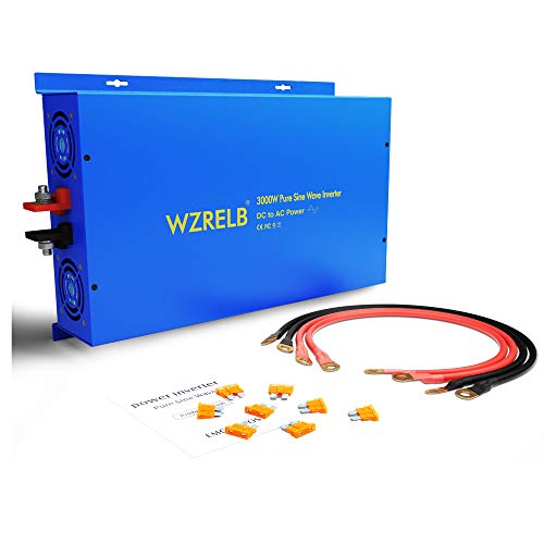 WZRELB 3000Watt Pure Sine Wave Car Power Inverter 24V DC to 120V AC