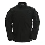 TACVASEN Outdoor Black Military Tactical Combat Uniform Shirt Army Airsoft BDU Top Jacket Coat Blouse XXL