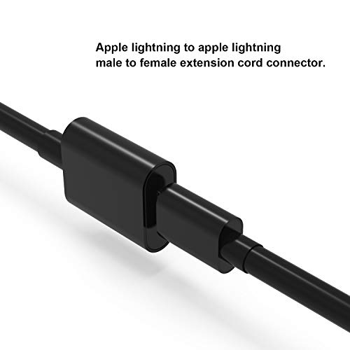 EMATETEK Cable Extension Cord Female to Male Transfer Video Audio Music Data and Power Charge. 2PCS 1Foot Female to Male Extender Cable Connector Cord Made of White or Balck PVC. - Thumbnail 7