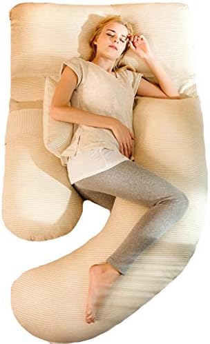 YFZT G Shaped Pregnancy Body Pillow Maternity Pillow with Zipper Removable Cover 185x80cm (Color : 1)