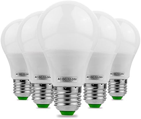 TongLing LED Light Bulb Standard E26/E27 Base 5W 5730 SMD Energy Saving Daylight Cool White 6500k 3000k AC/DC 12-24 V (Pack of 6) (Size : Warm White)